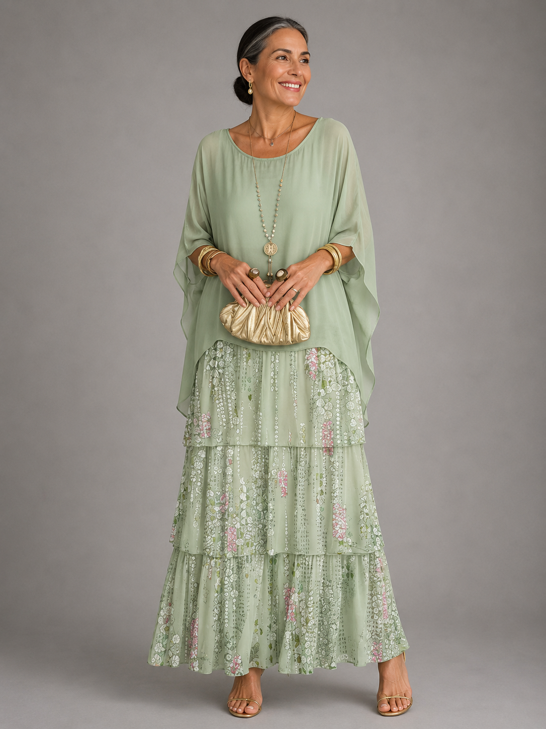 Ondine - Maxi Dress — Sage Floral