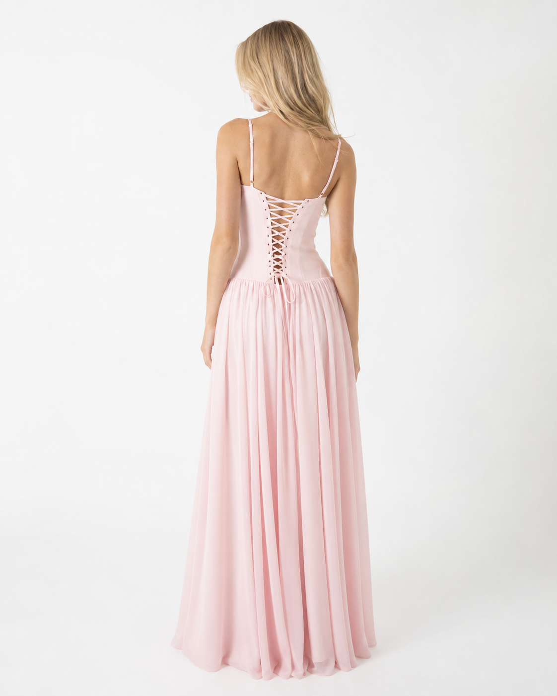 Paulette Gown - lace-up back view