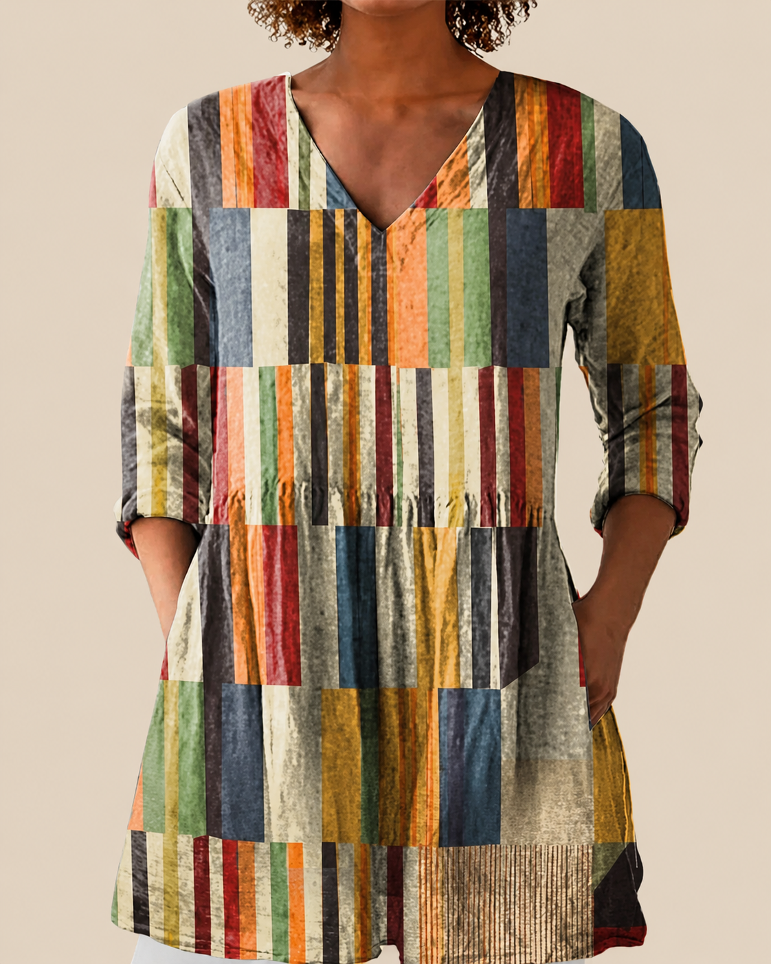 Verbena Tunic Blouse — front on plain background