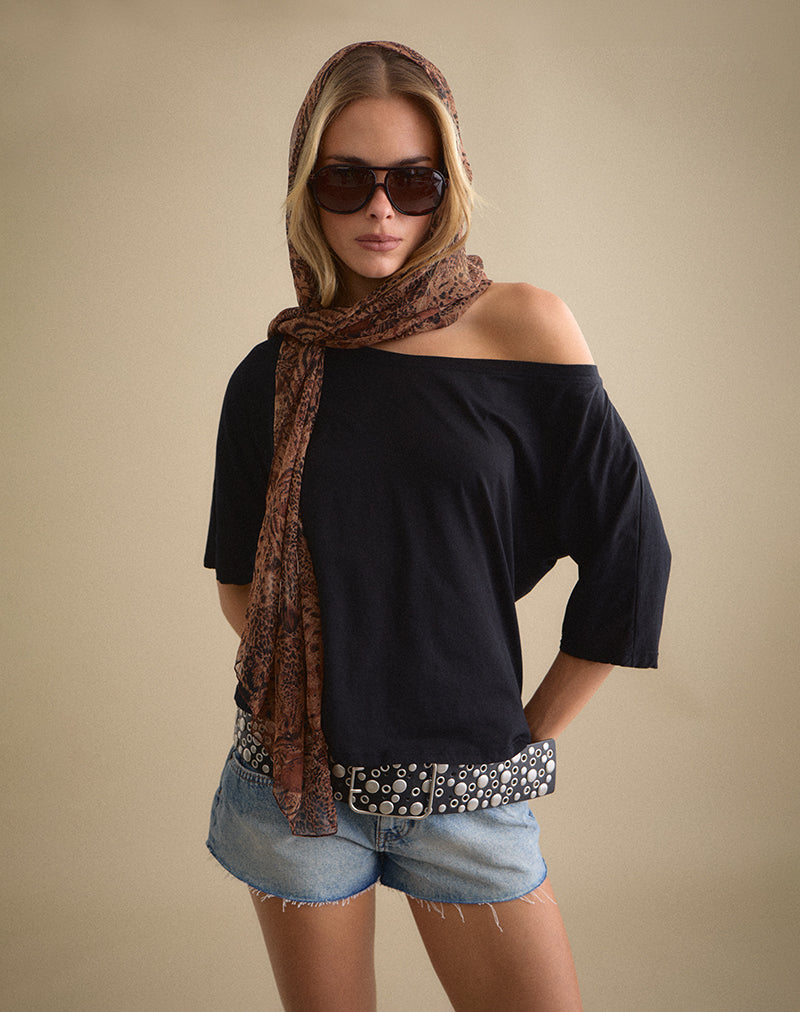 Thea - Black Off-Shoulder Top