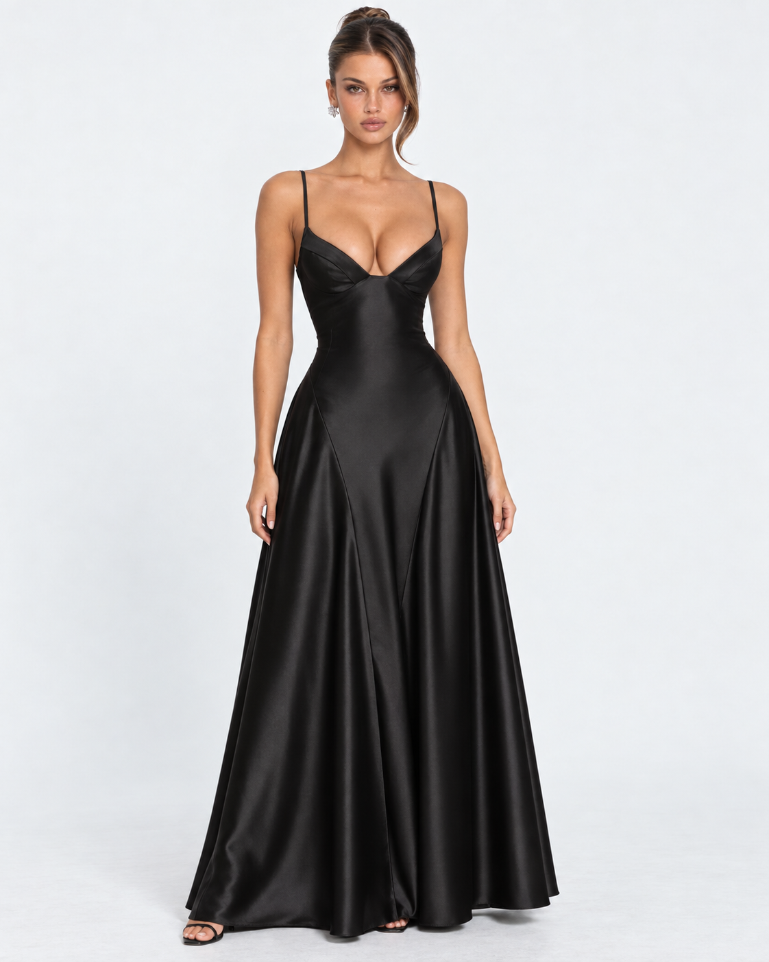 Rosamund Maxi Dress in black - front