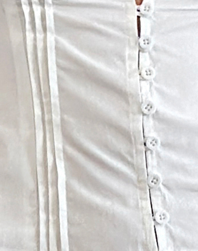 Catalina - White Poplin Corset Top