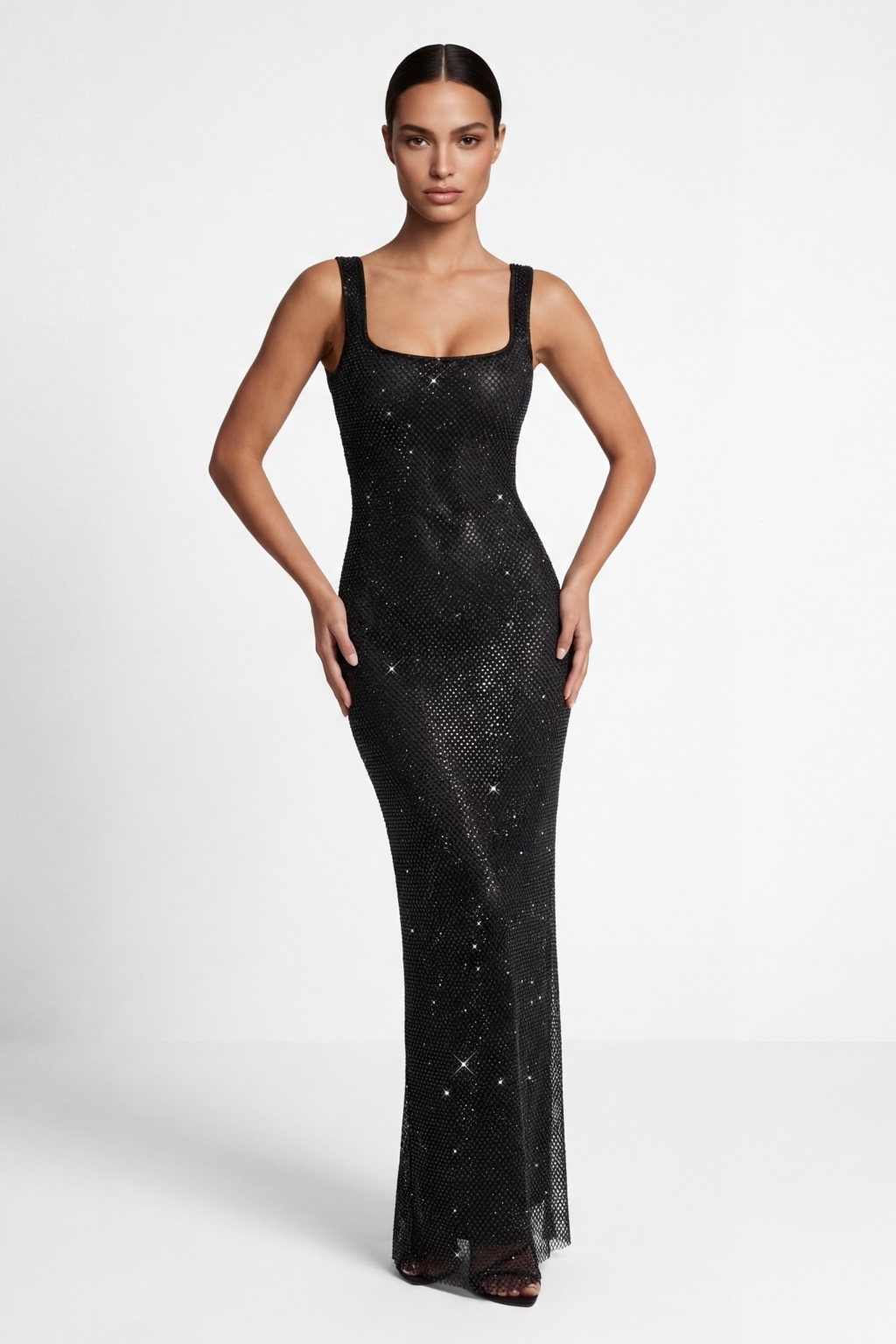 Galatea Maxi Dress — Obsidian