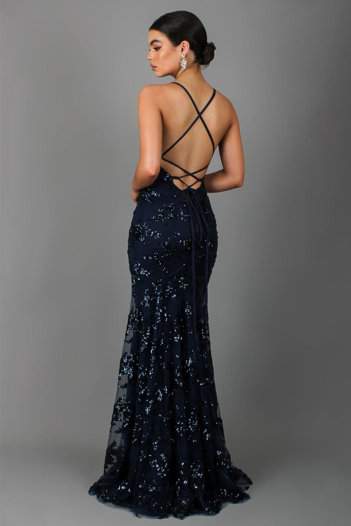 Mirella Maxi Dress — blue back