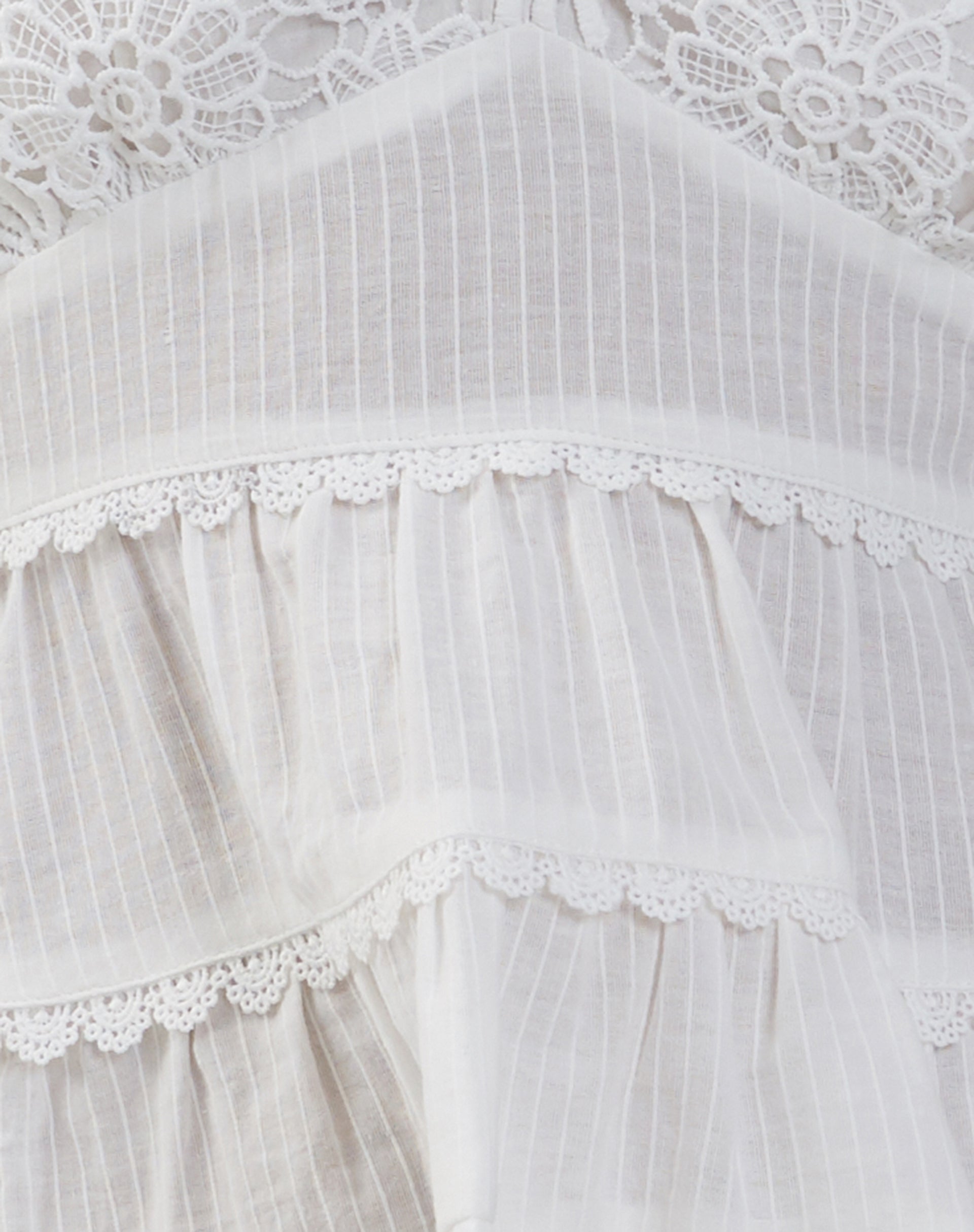 Marisol - White Crochet Ruffle Halter Top