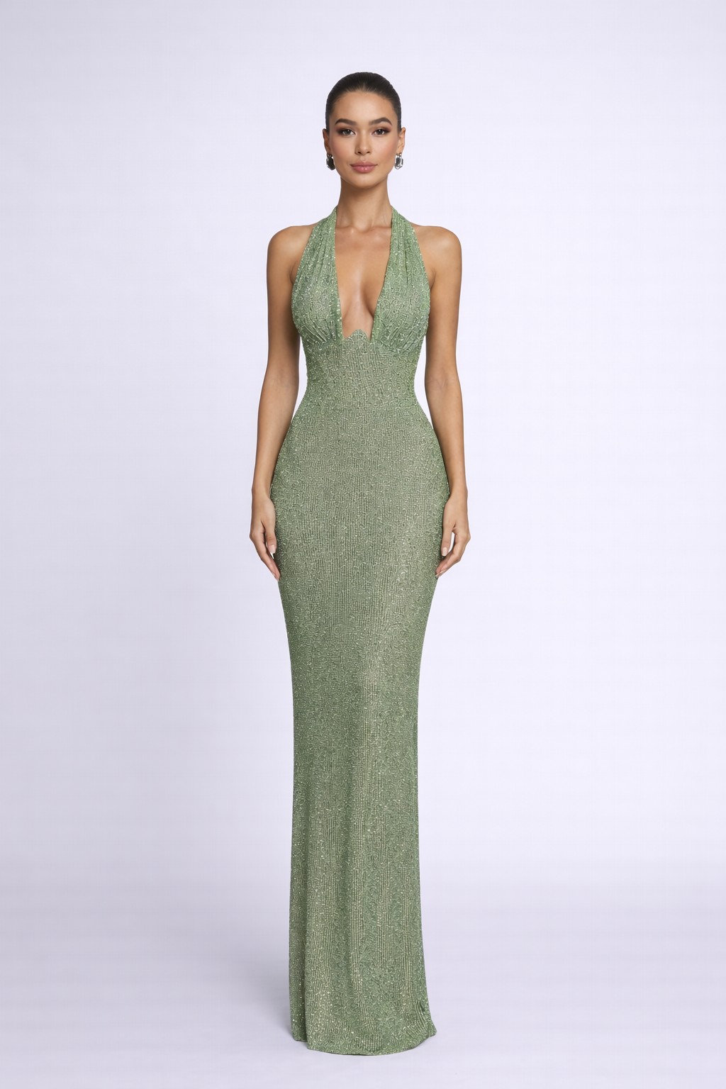Lola - Sequin Halter Maxi Dress