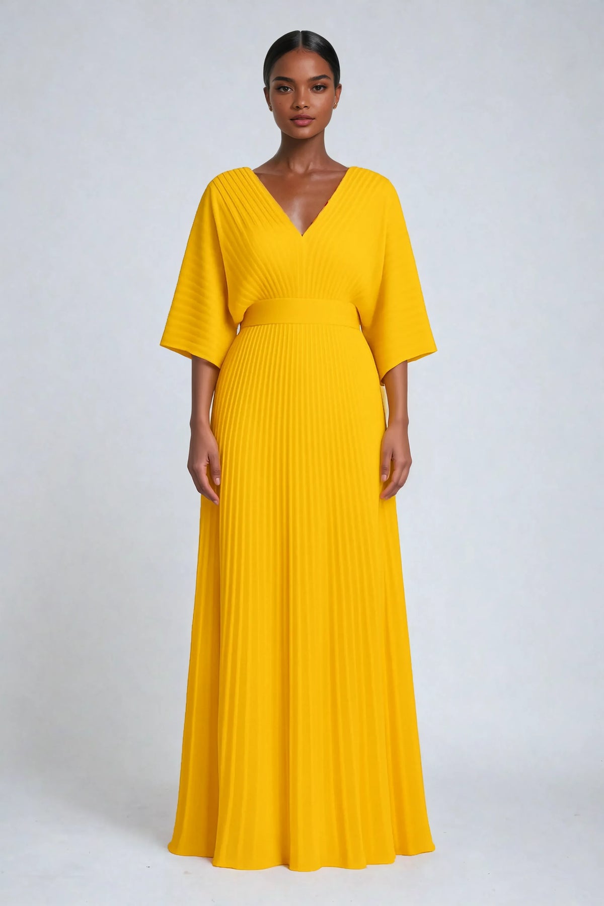 Maddy - Pleated Maxi Dress
