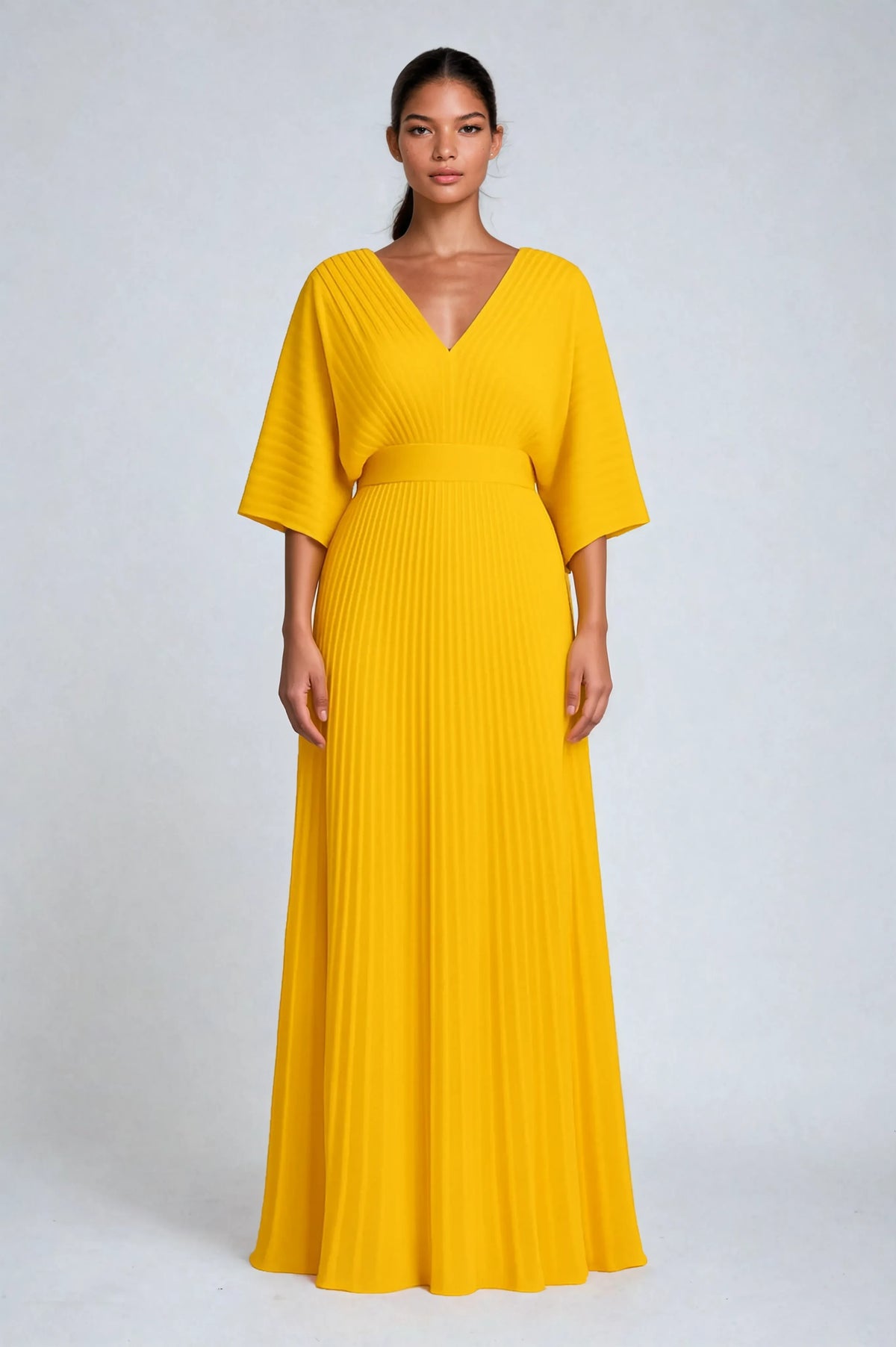 Maddy - Pleated Maxi Dress
