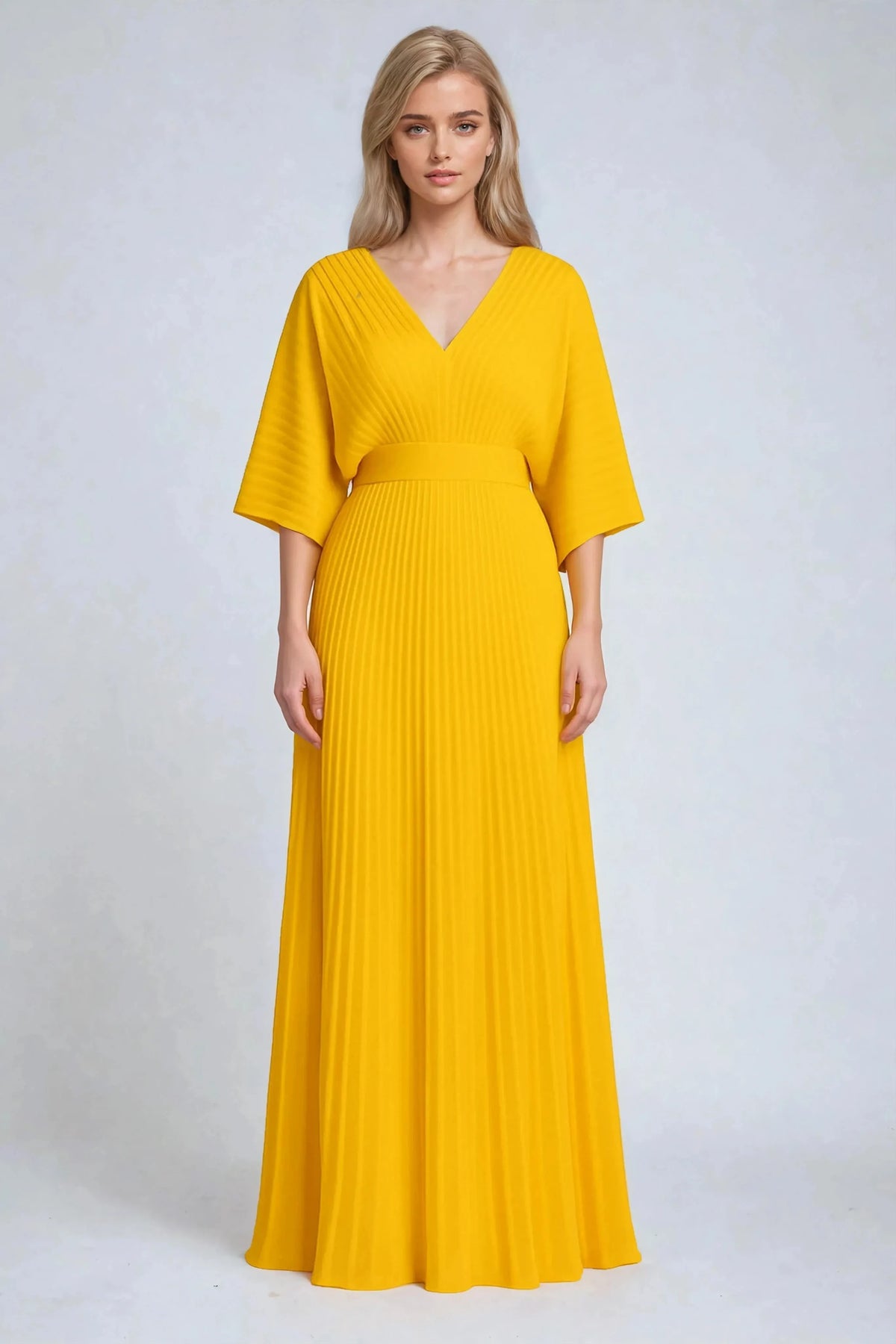 Maddy - Pleated Maxi Dress