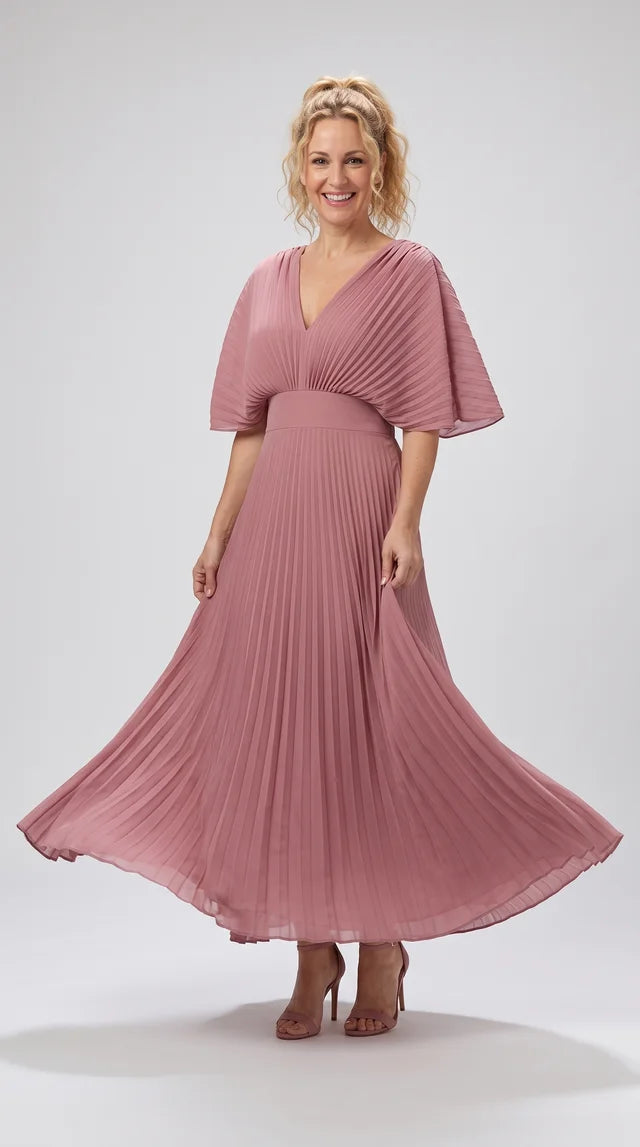 Maddy - Pleated Maxi Dress