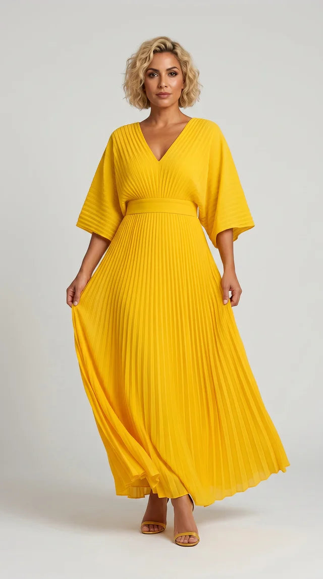 Maddy - Pleated Maxi Dress
