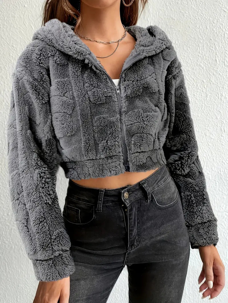 Mimi - Cropped Zip Fleece