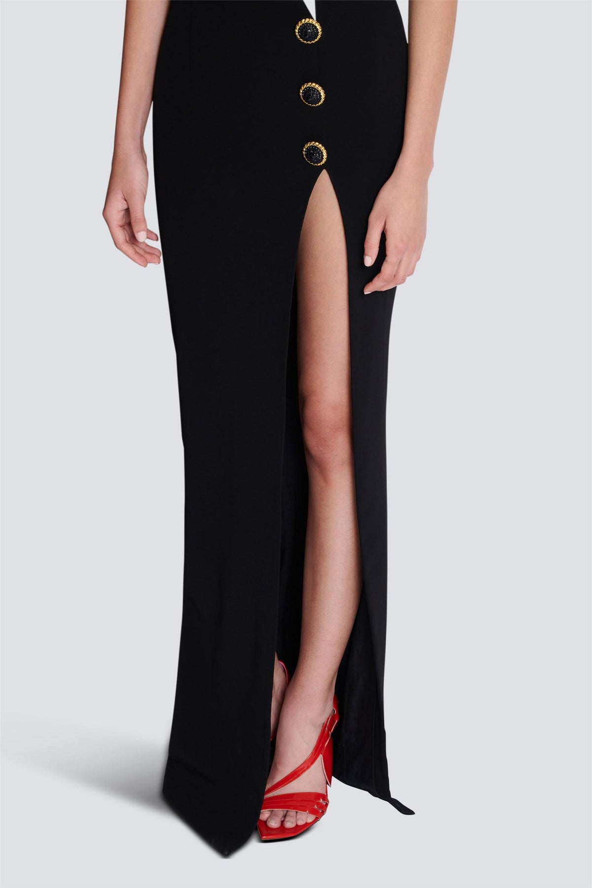 Jacqueline Maxi Dress — slit detail