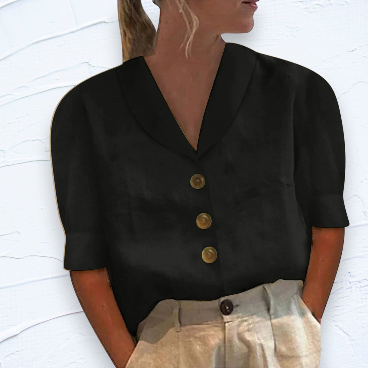 Millie - Chic Collared Button-Up Blouse