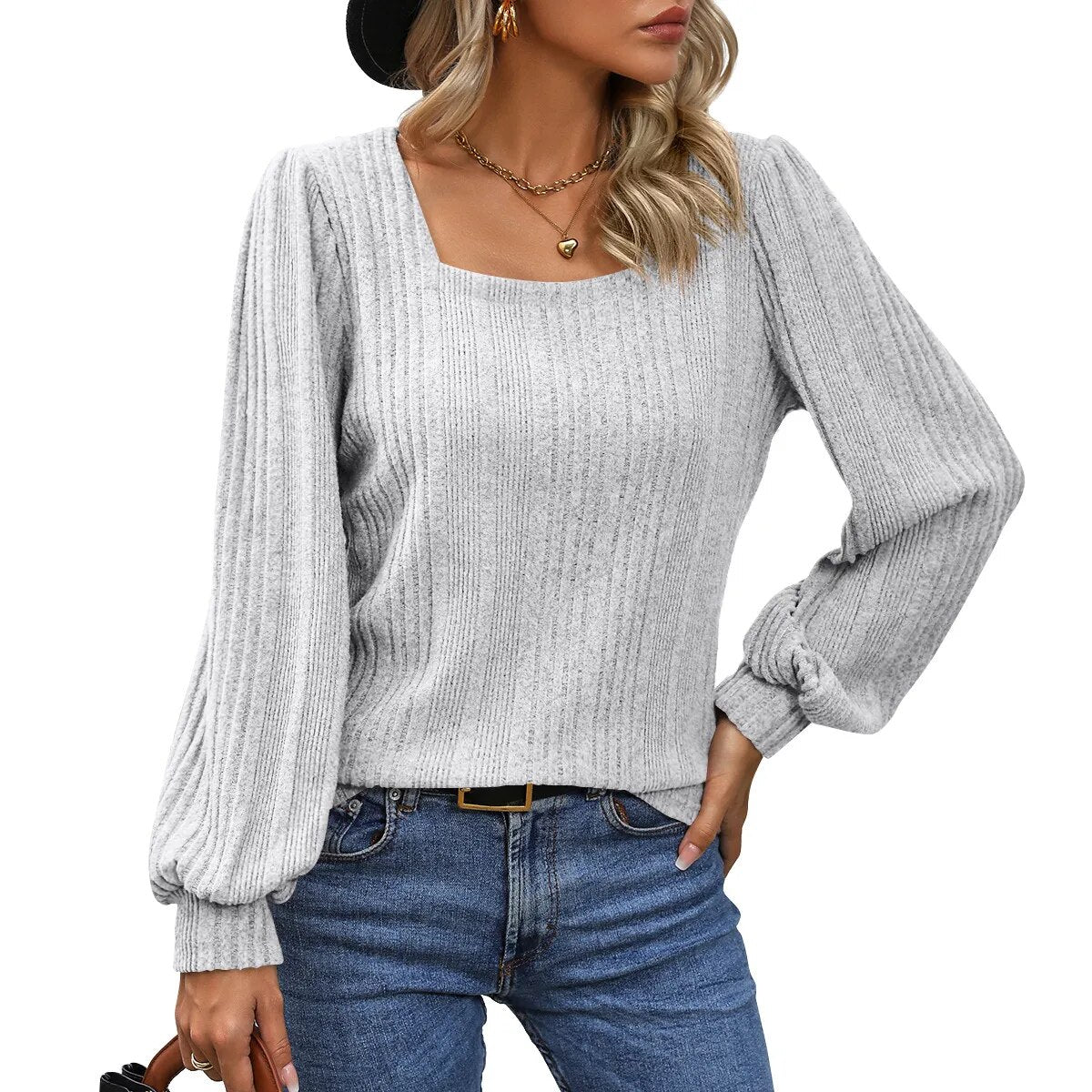 Florence - Trendy Top with Stylish Neckline