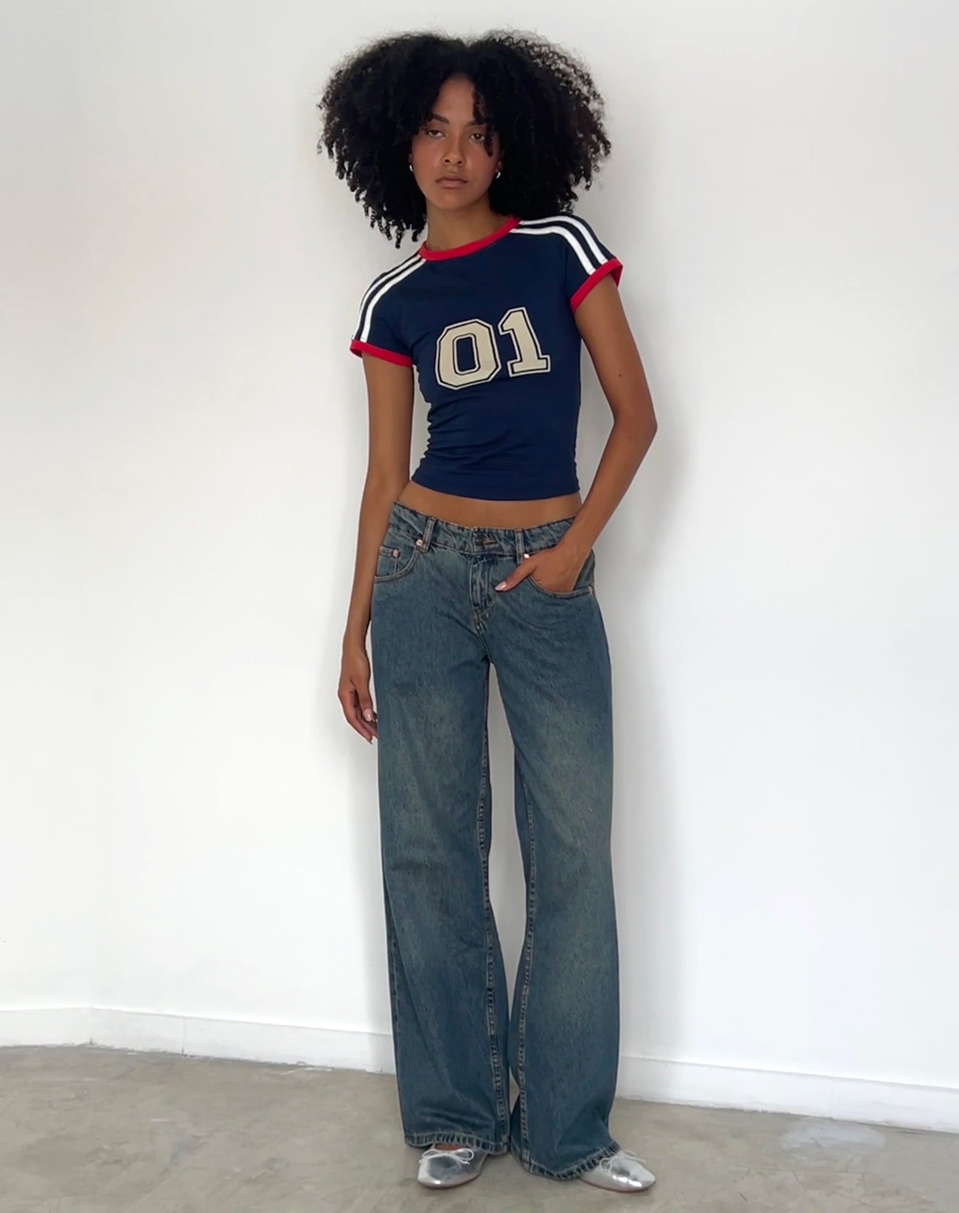 Brooklyn - Navy Fitted Tee