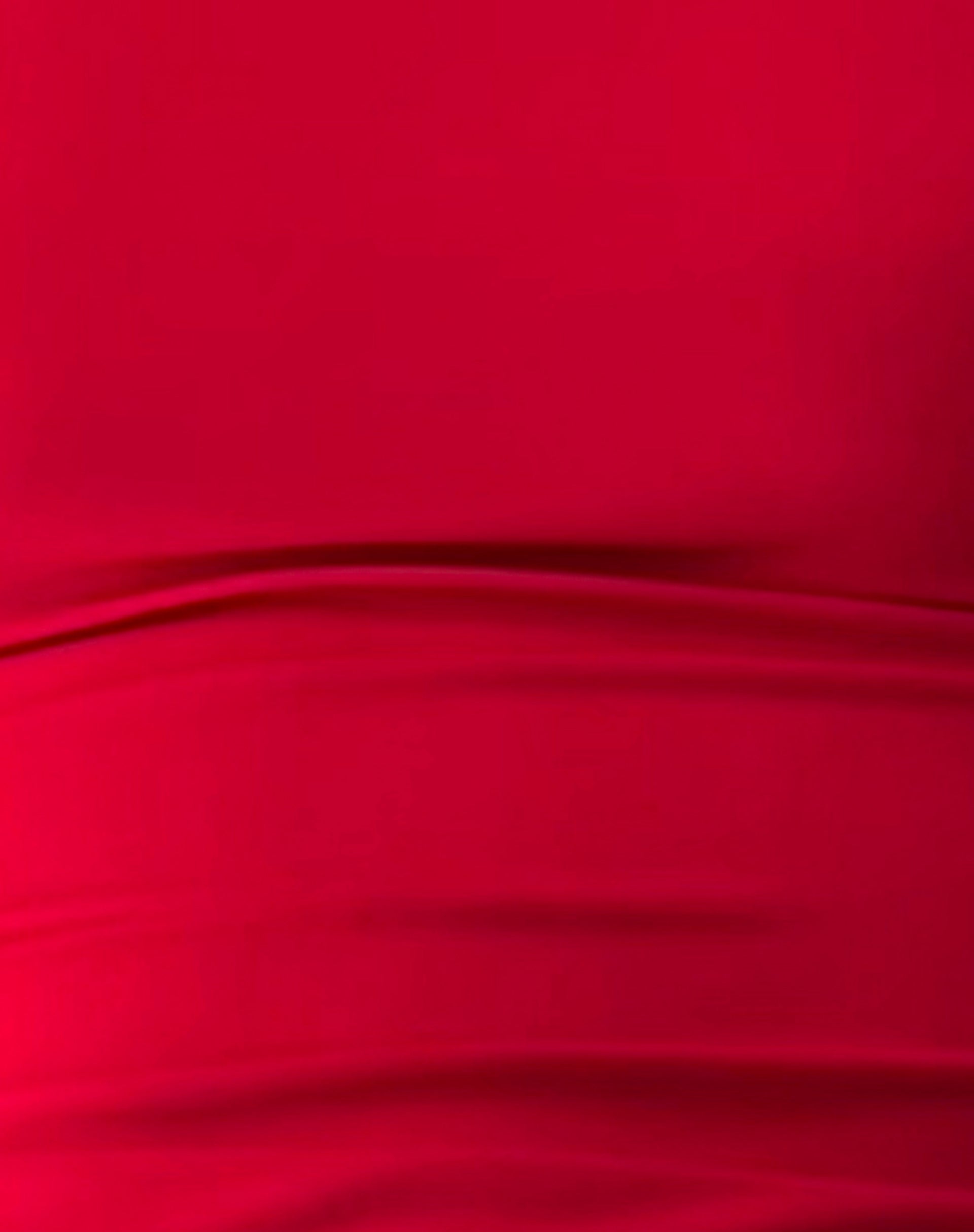 Anais - Red Twist-Sleeve Top