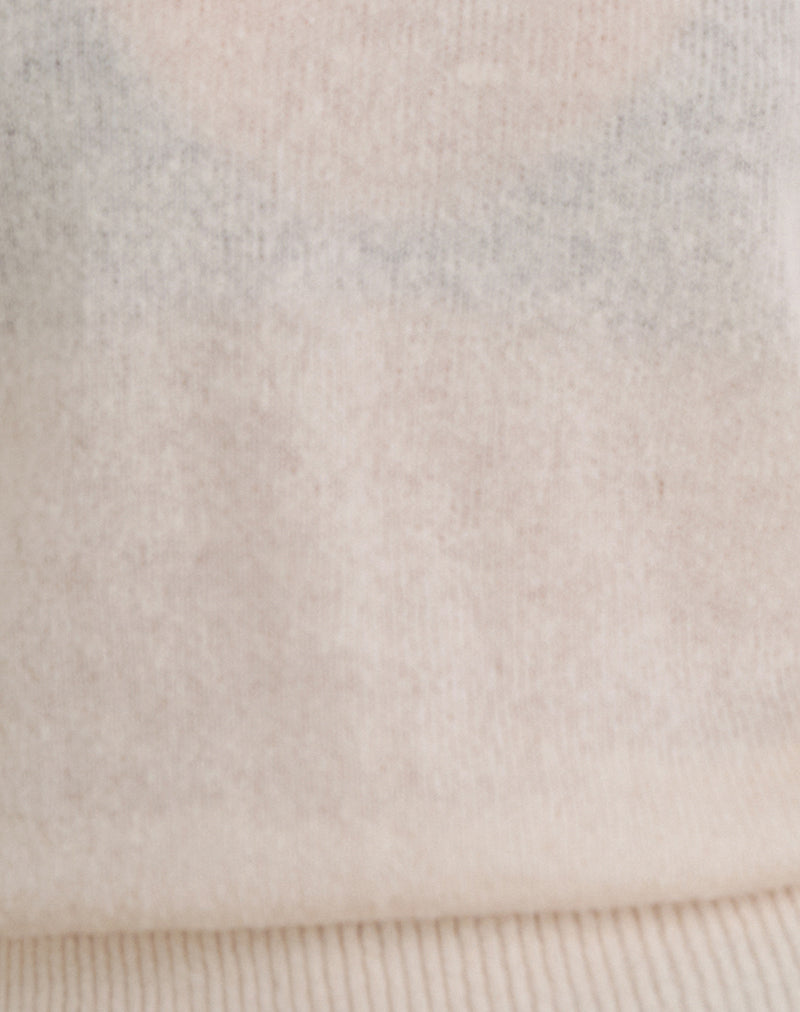 Tessa - Ecru Knit Banded Top