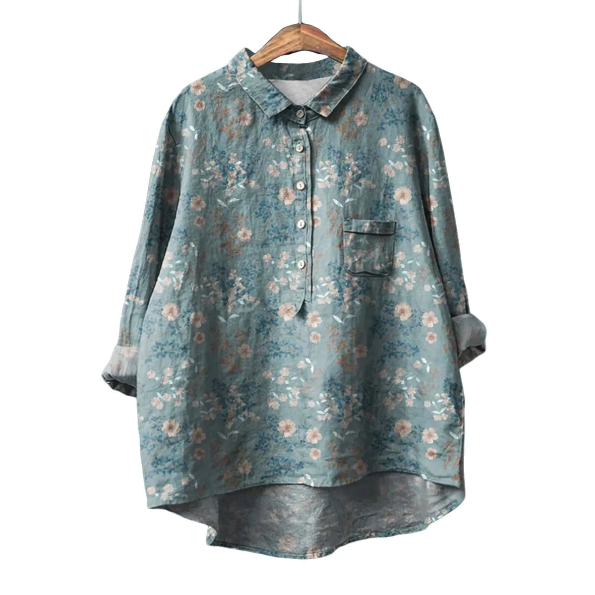 Keira - Elegant Long Sleeve Floral Shirt