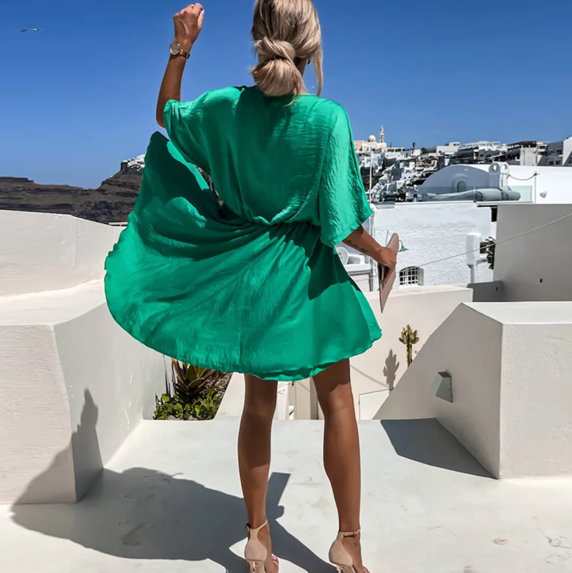 Stella - Mini Dress – green – lifestyle (2)