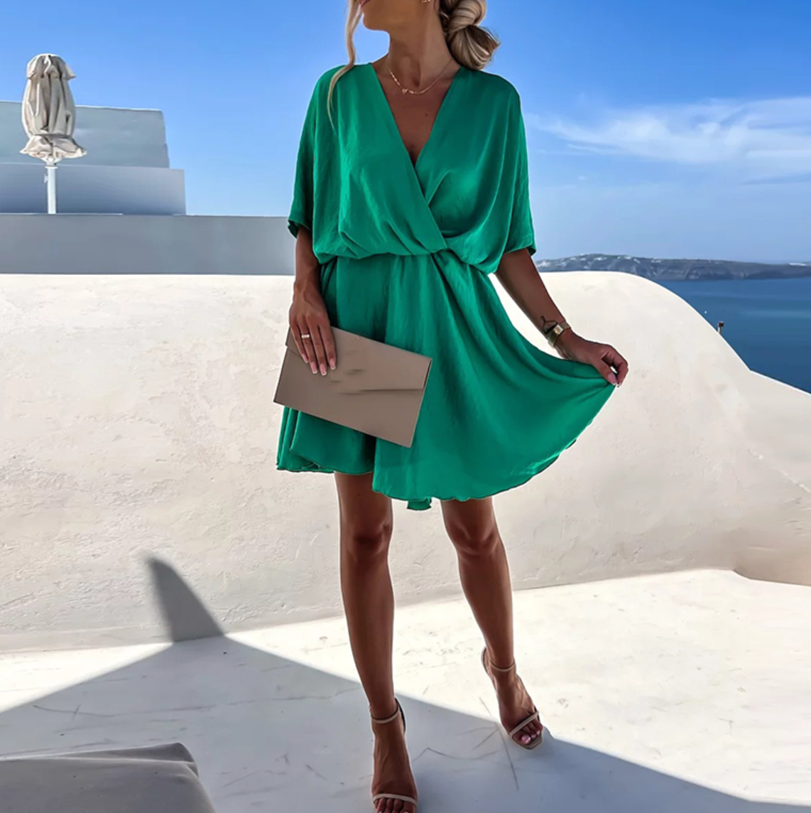 Stella - Mini Dress – green – lifestyle
