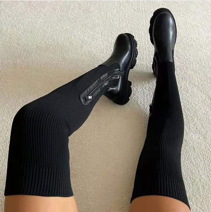 Willow - Over-the-Knee Sock Boots