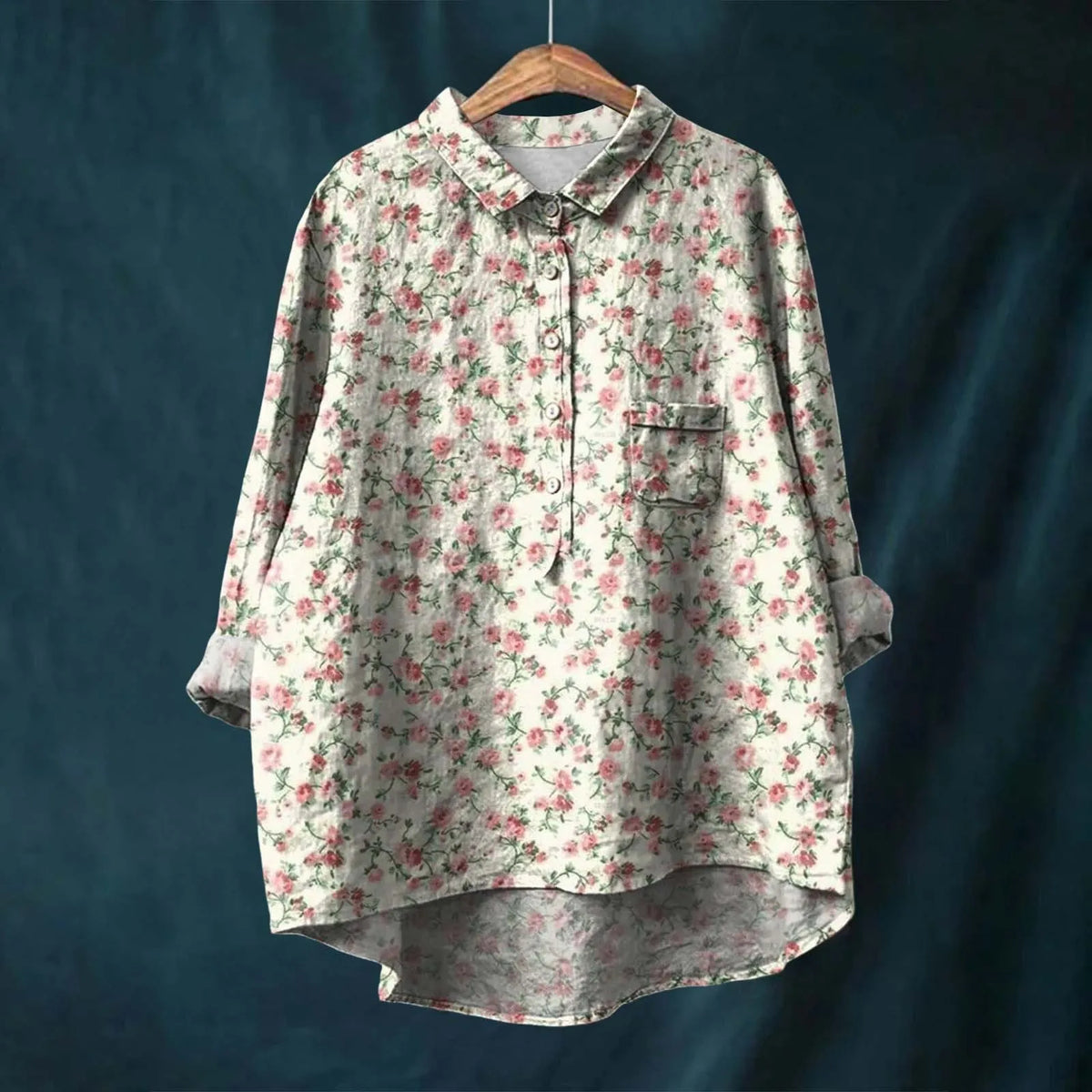 Keira - Elegant Long Sleeve Floral Shirt
