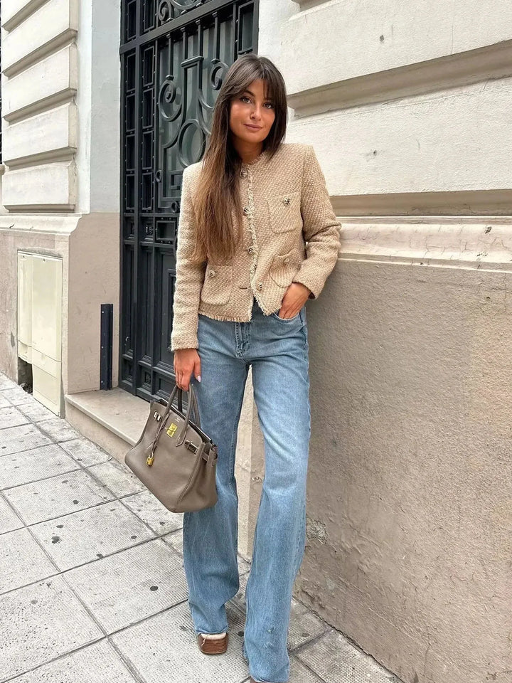 Aisha - Cropped Tweed Jacket