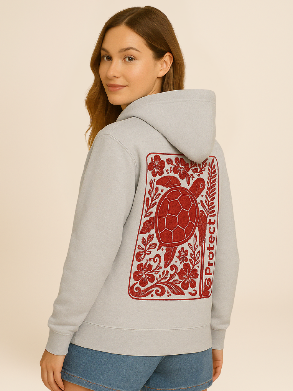 Novi - Oversized Hoodie with Sunset Jungle Vibes