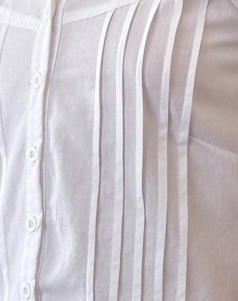 Charlotte - White Poplin Blouse