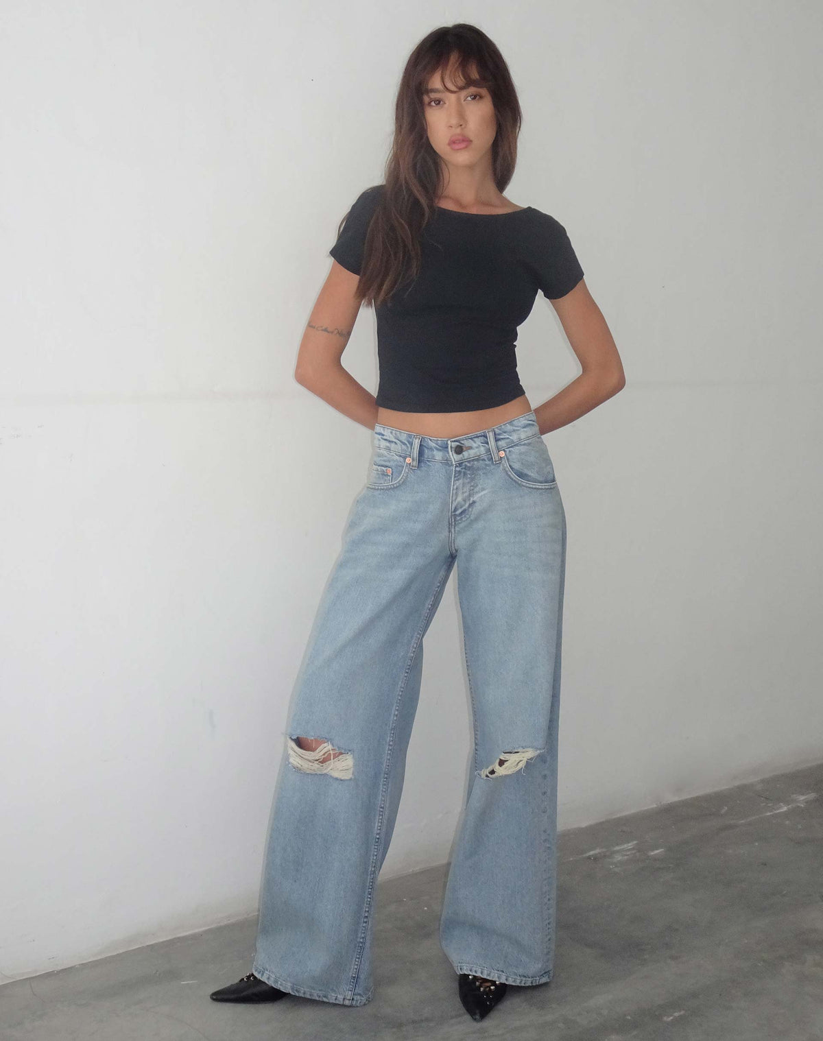 Skye Black Crop Top