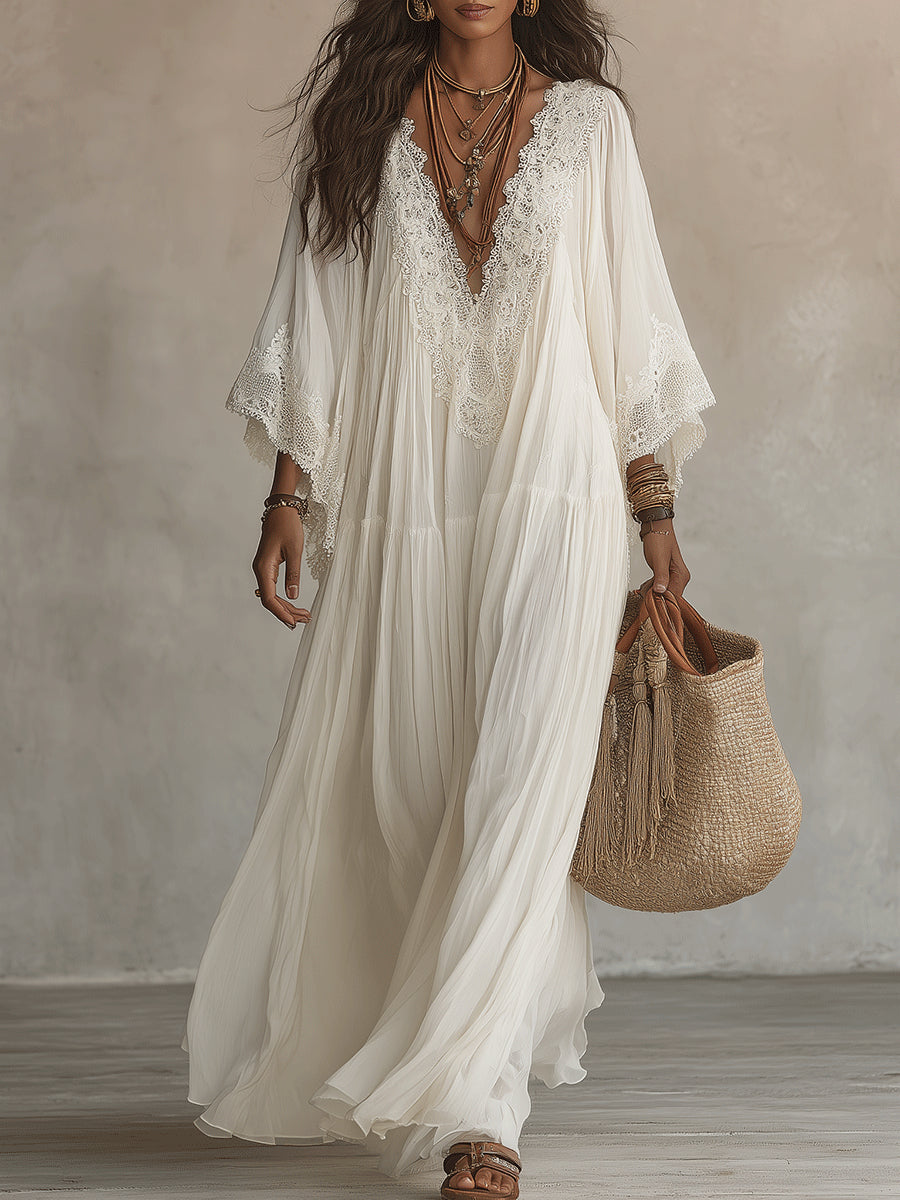 Formentera Maxi Dress — hero — white front