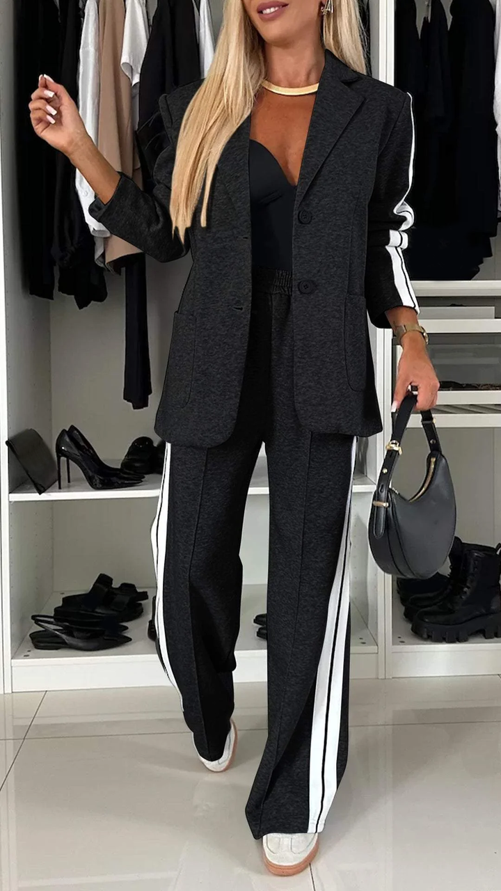 Daphne - Modern Luxe Striped Blazer and Pant Set