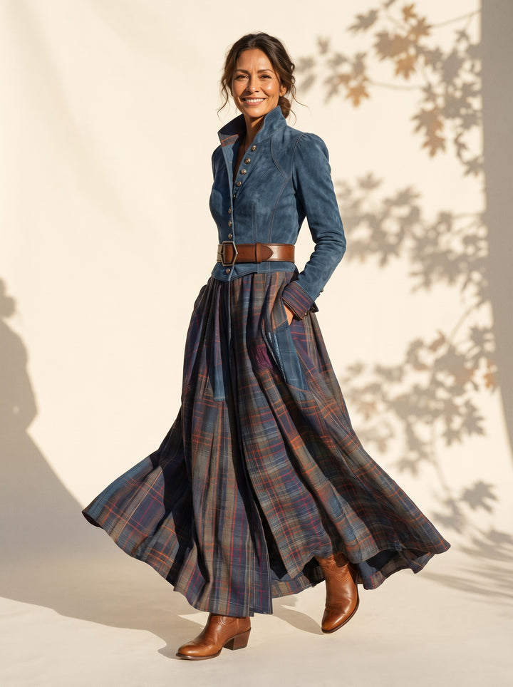 Agatha Maxi Dress in Blue