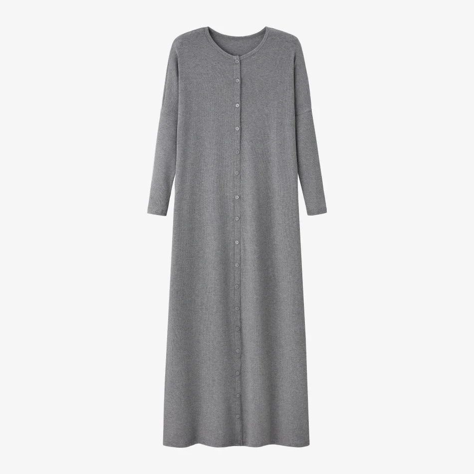 Bettina Maxi Dress in Grey, flat lay