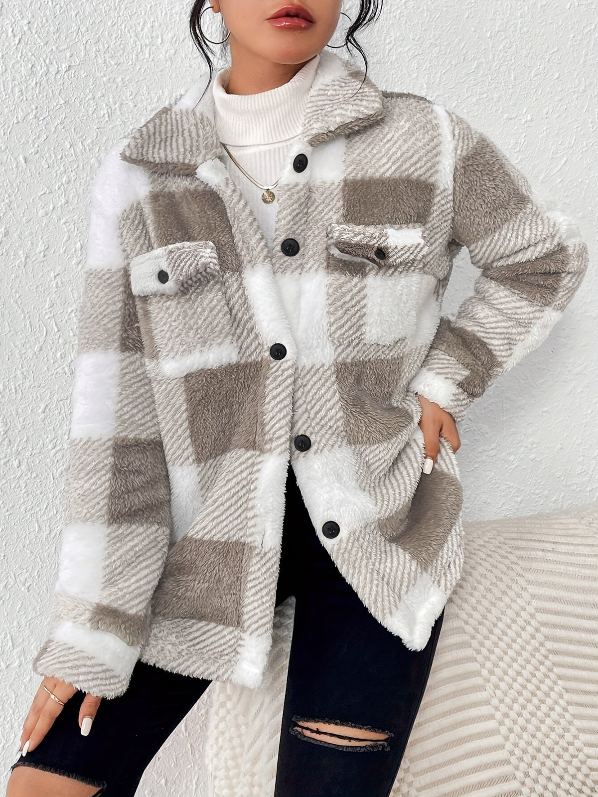 Elena - Fleece Oversized Jacket