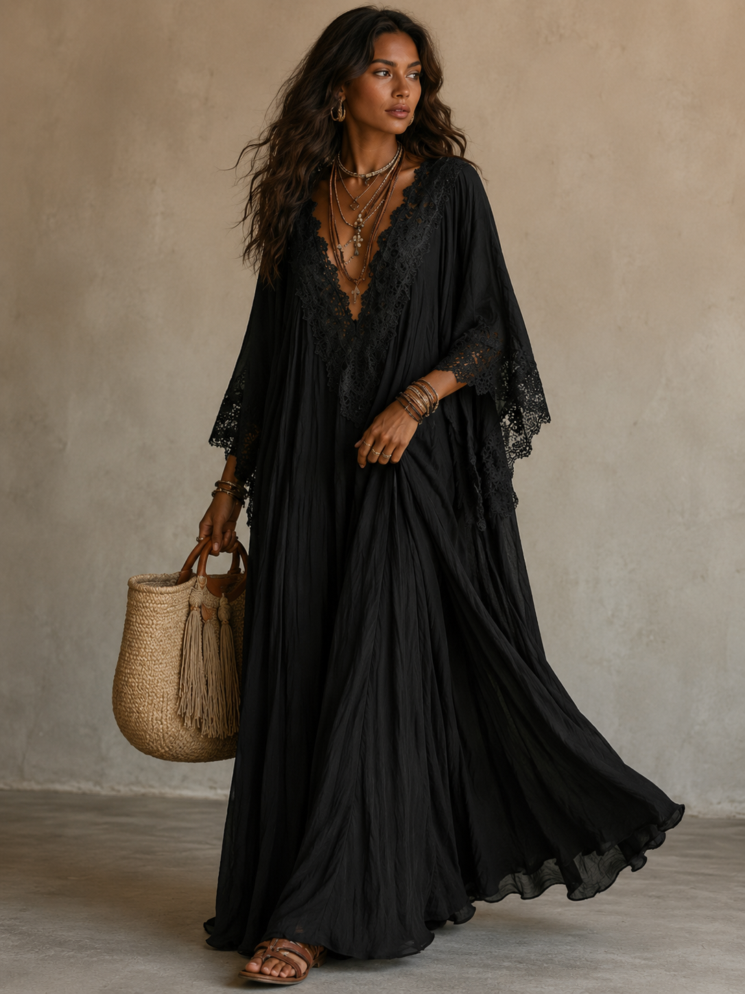 Formentera Maxi Dress — black