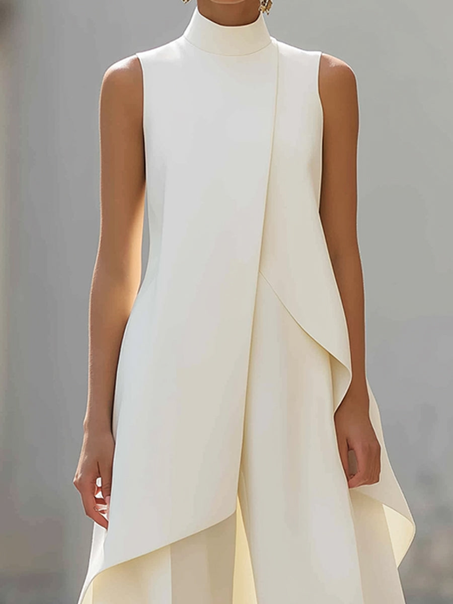Adriana Two-Piece Set — asymmetric panel detail
