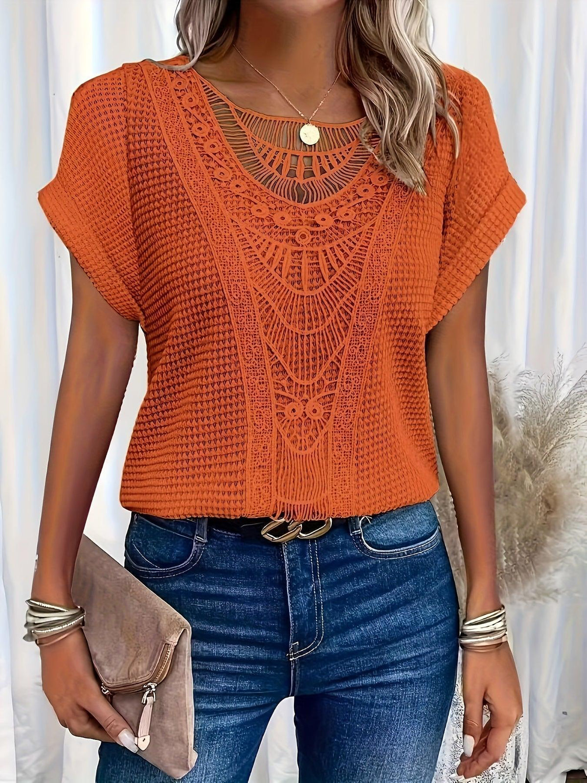 Lexi Intricate Lace-Detail Top