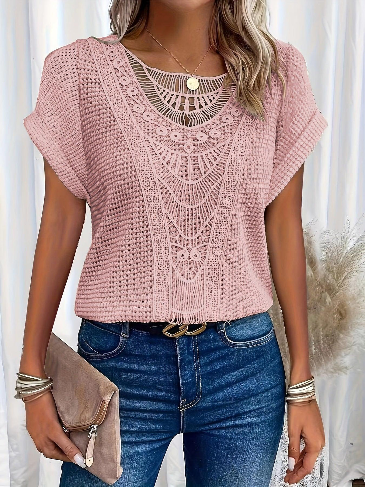 Lexi Intricate Lace-Detail Top