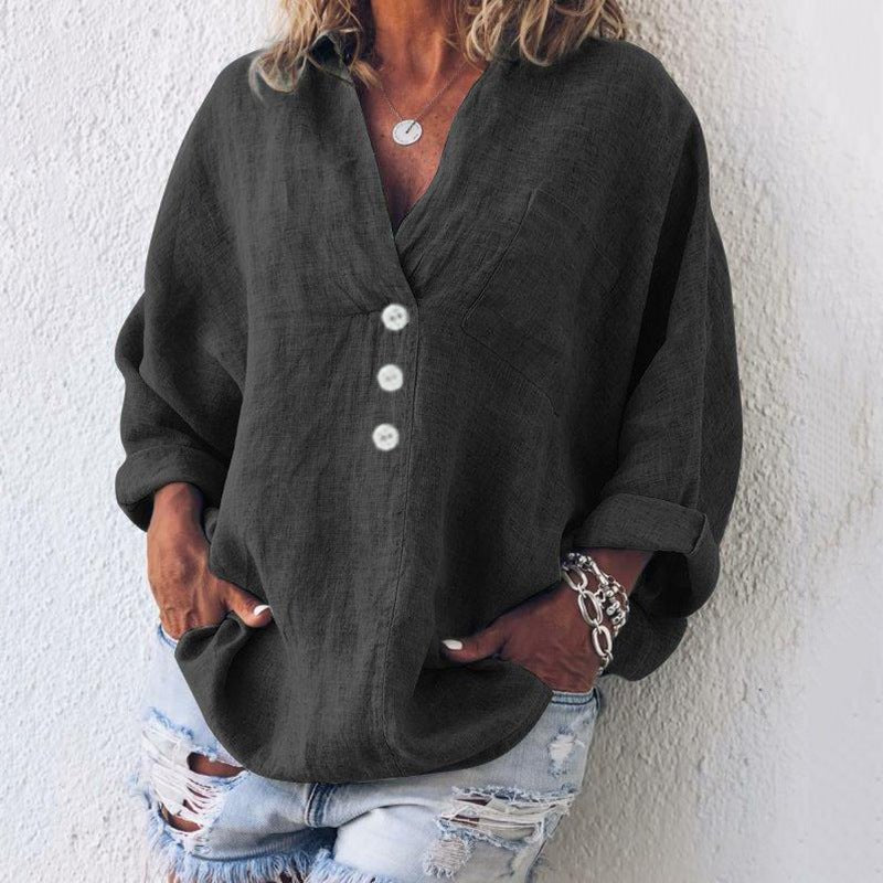 Avery - Stylish Cotton Linen Top