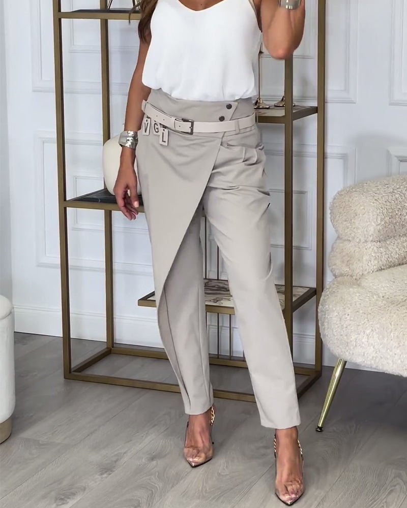 Bree - Patchwork Pants with Belt