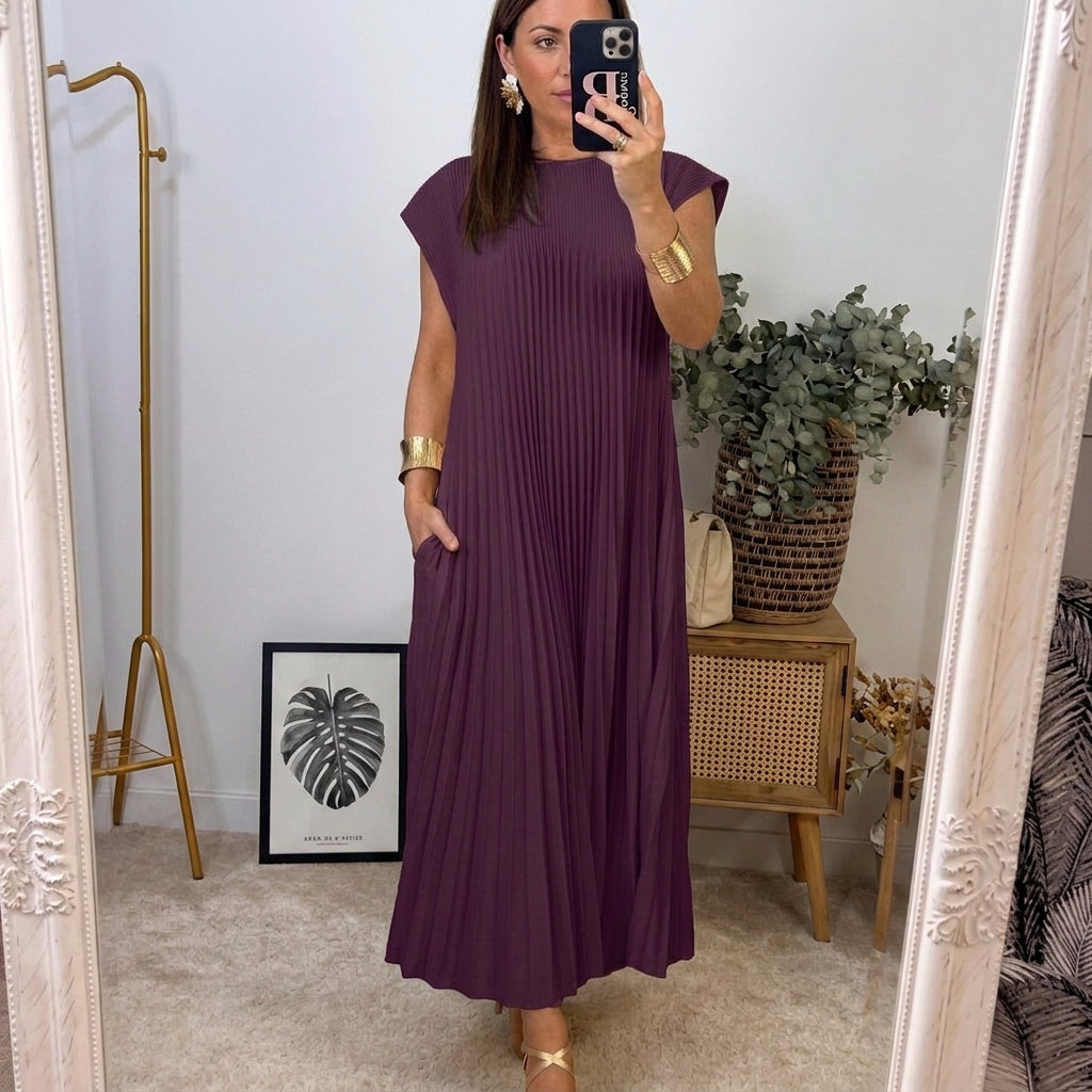 Celestine - Pleated Maxi Dress