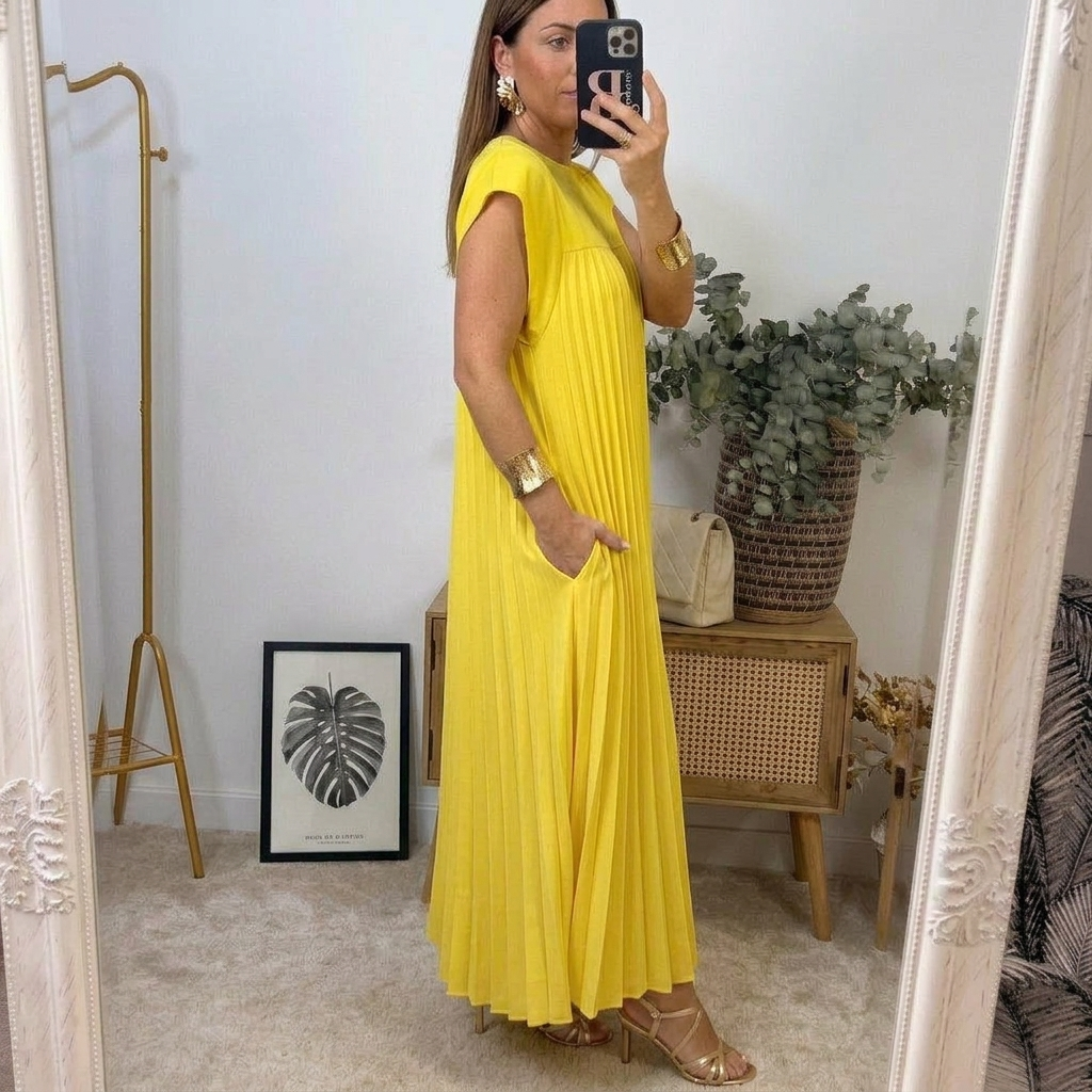 Celestine - Pleated Maxi Dress