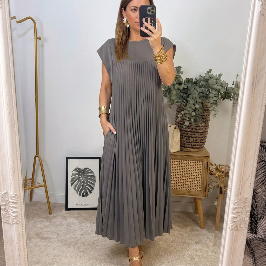 Celestine - Pleated Maxi Dress
