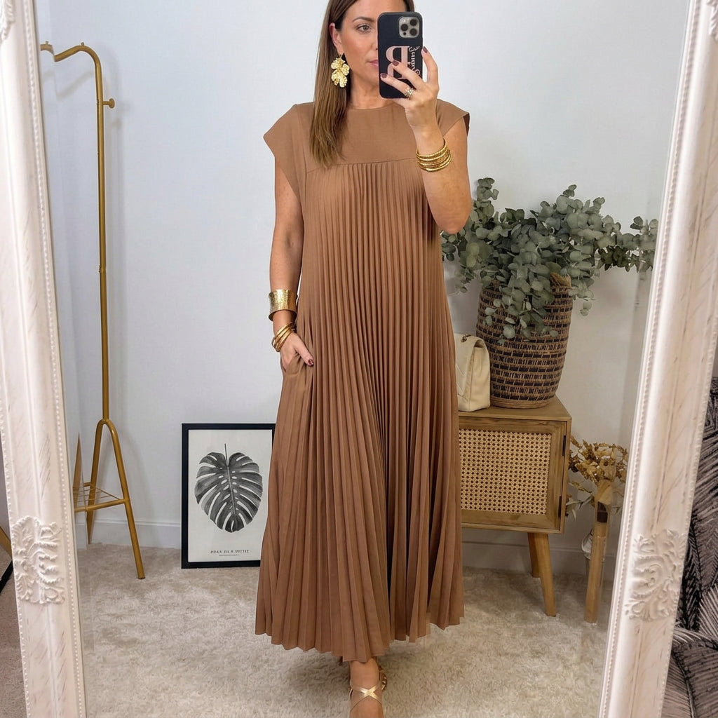 Celestine - Pleated Maxi Dress