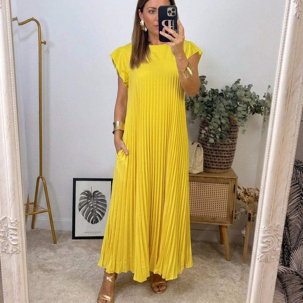 Celestine - Pleated Maxi Dress