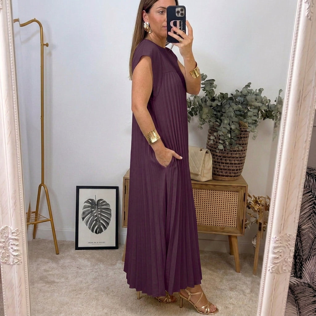 Celestine - Pleated Maxi Dress