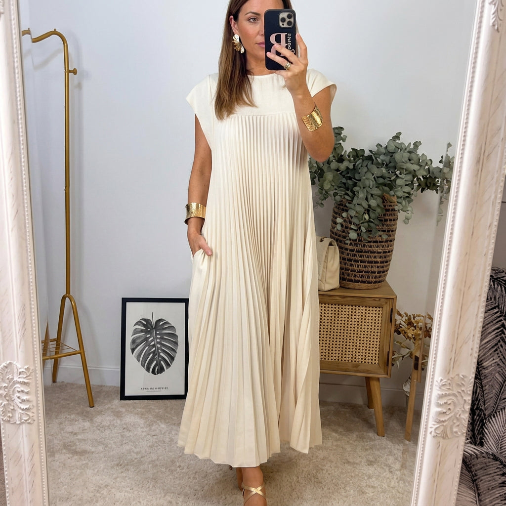 Celestine - Pleated Maxi Dress