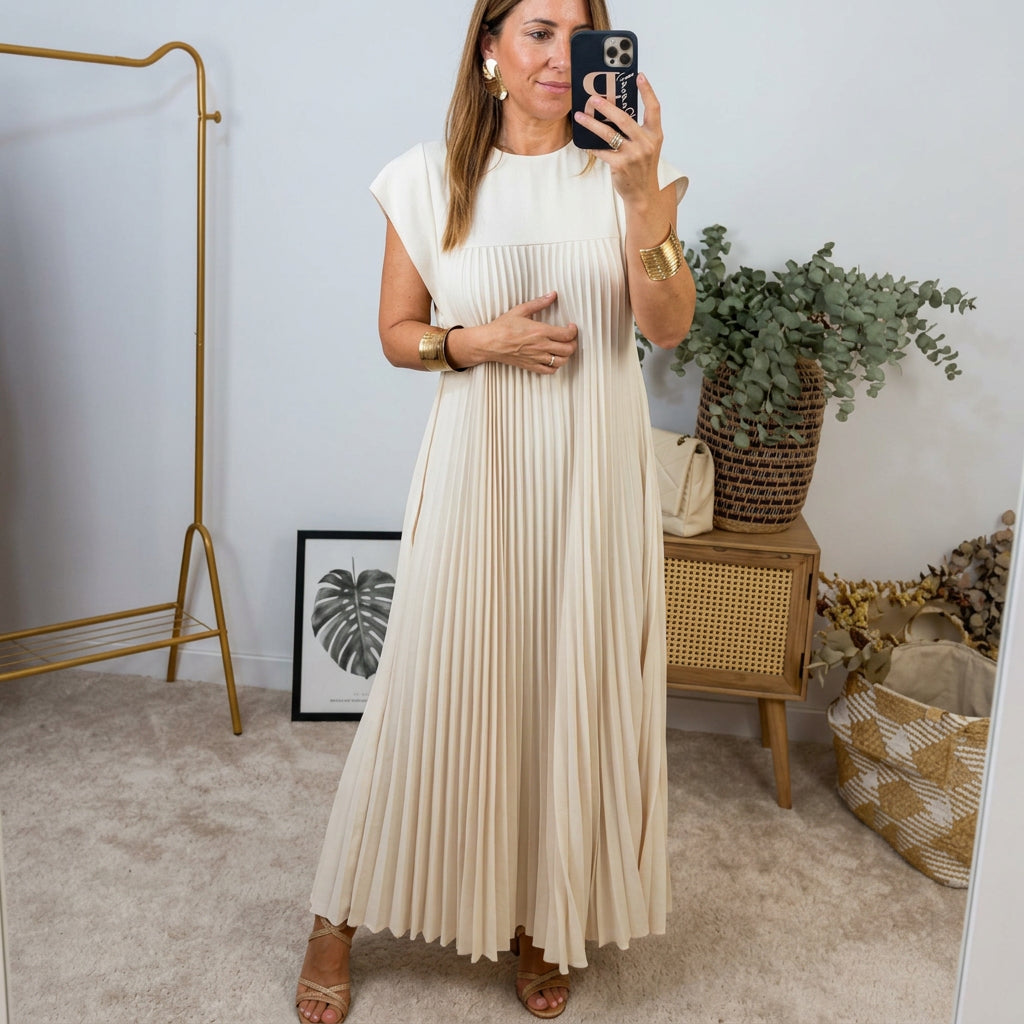 Celestine - Pleated Maxi Dress